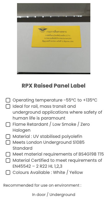 Raised Panel Labels